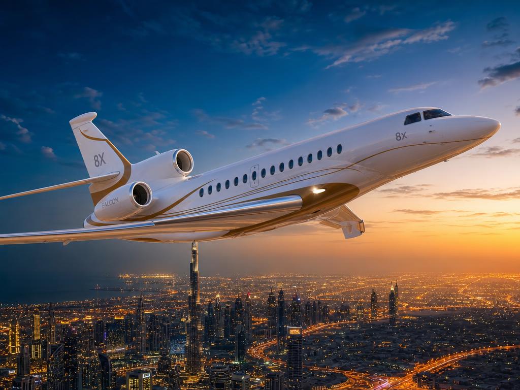 Falcon 8X private jet charter Dubai
