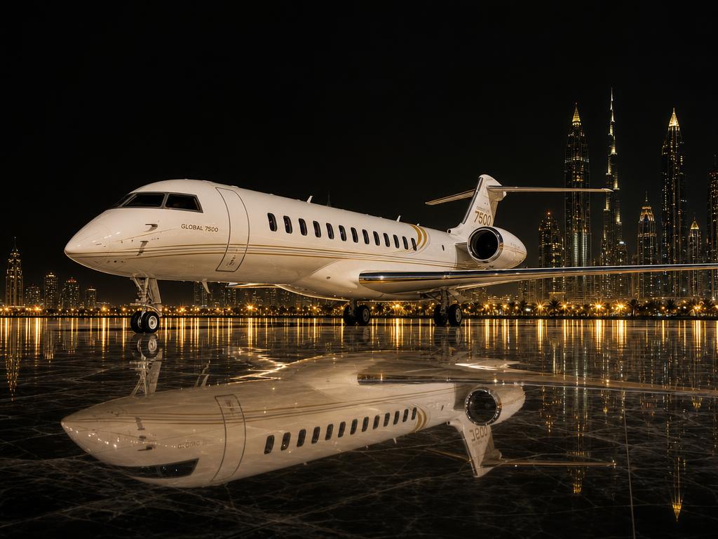 Global 7500 private jet charter Dubai
