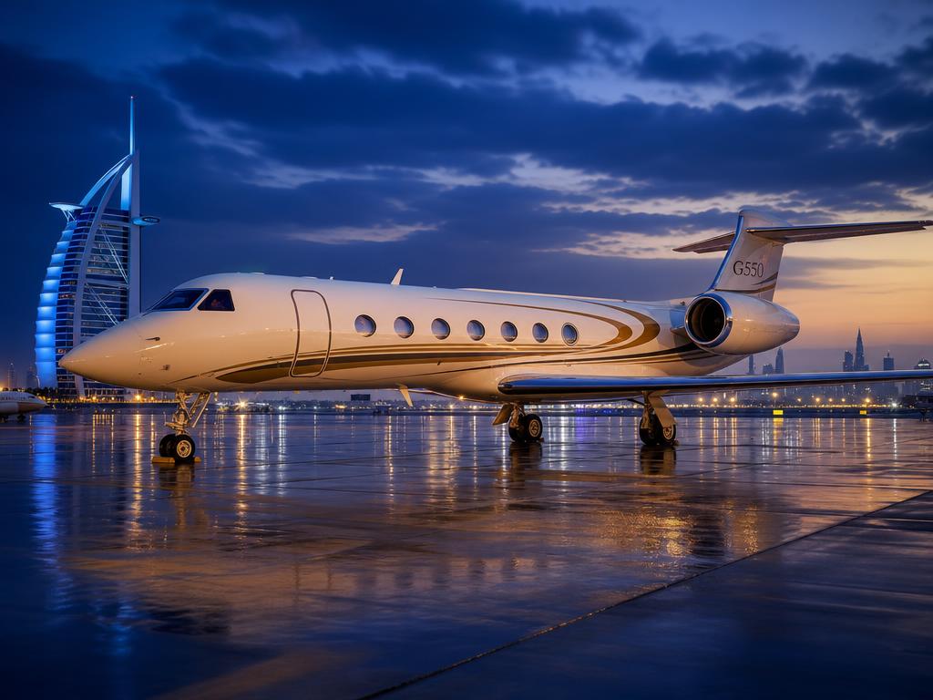 Gulfstream G550 private jet charter Dubai