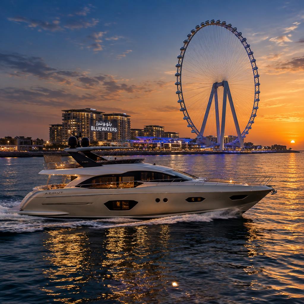 50 FT Azimut Italian luxury yacht for rent in Dubai