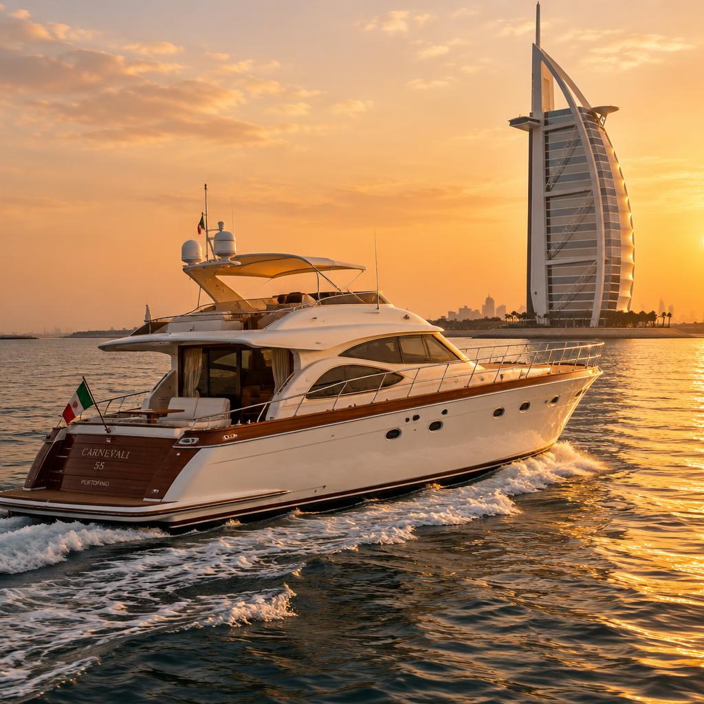 55 FT Carnevali Italian luxury yacht for rent in Dubai