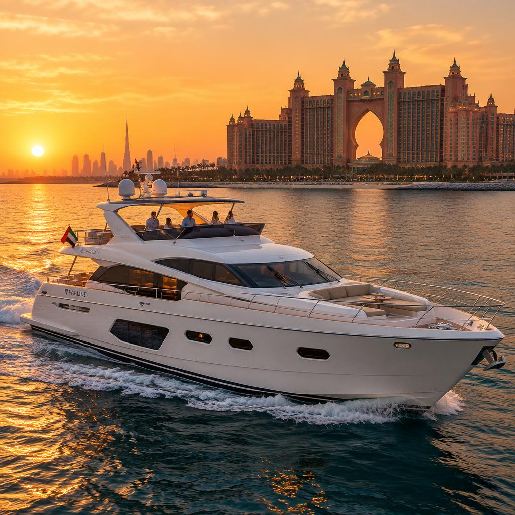 75 FT Fairline Squadron luxury yacht for rent in Dubai